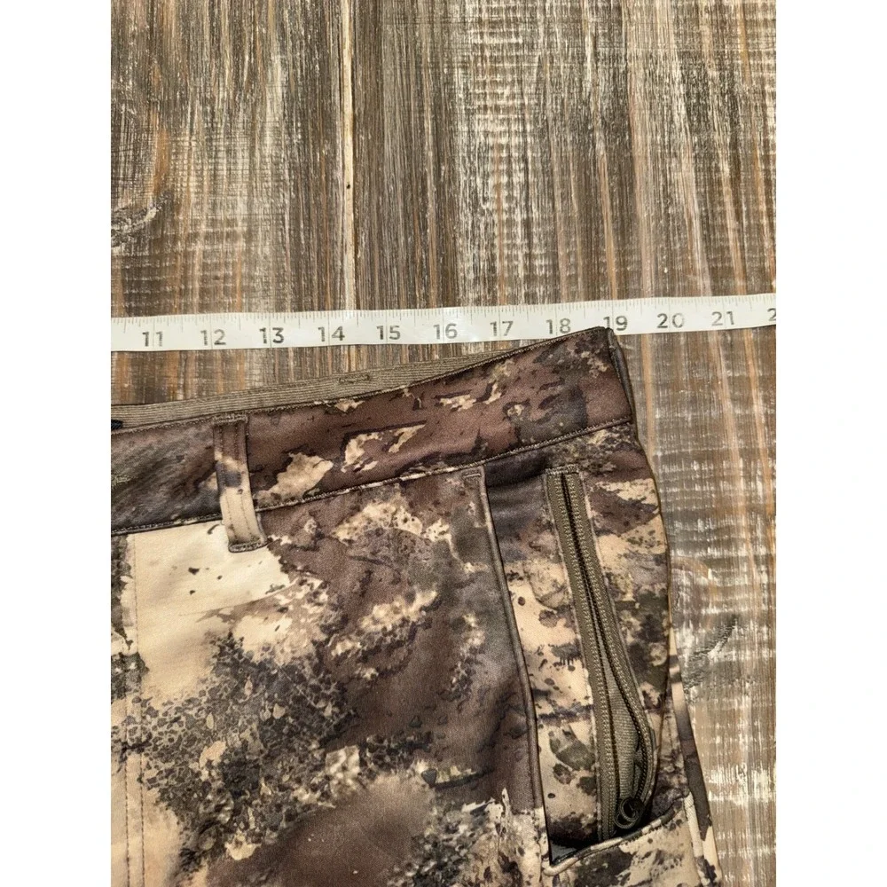 Cabelas O2 Octane Camo Hunting Pants 36 Z-Most Windshear Fleece Lined Mens Brown